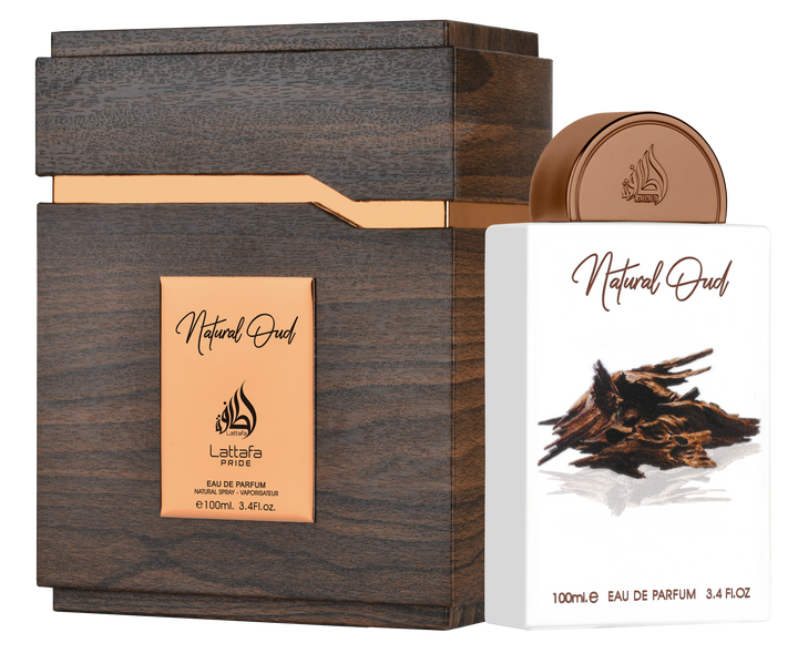 Lattafa Pride Natural Oud for Unisex Eau de Parfum Spray, 3.4 Ounce / 100 Ml